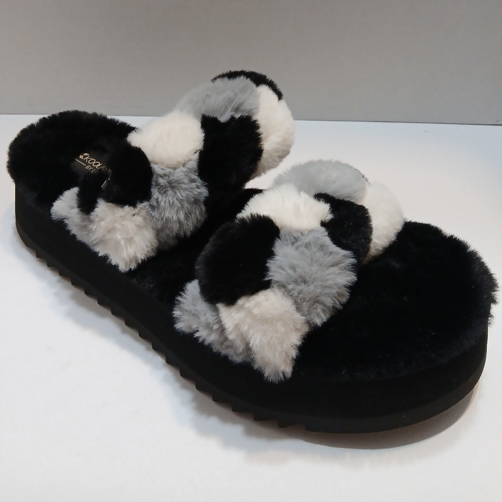 Koolaburra Black and Gray Women's Slippers